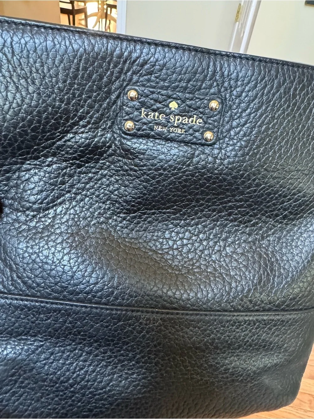 kate spade Black Pebbled Leather Crossbody Organizer